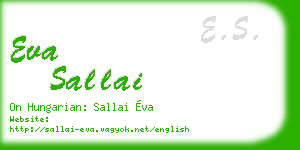 eva sallai business card